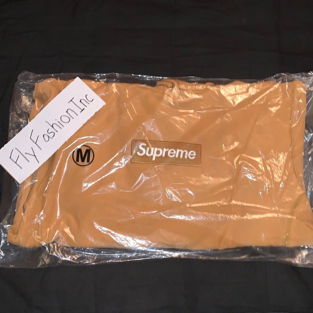 Supreme Box Logo Hoodie / Light Mustard